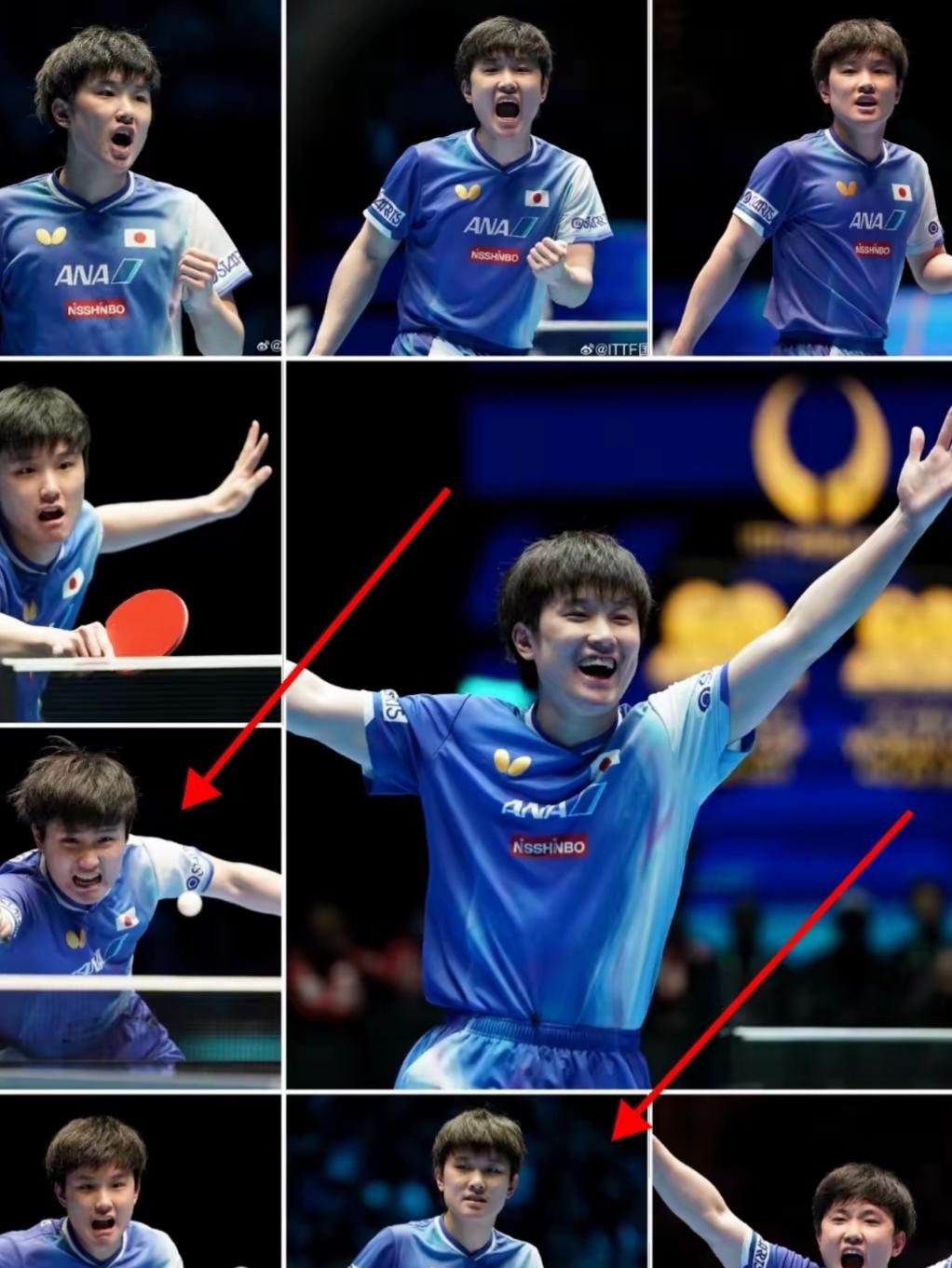 包含韩国乒乓球队强势奥地利乒乓球队，张本智和高光表现的词条